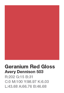 Avery 503 Geranium red 